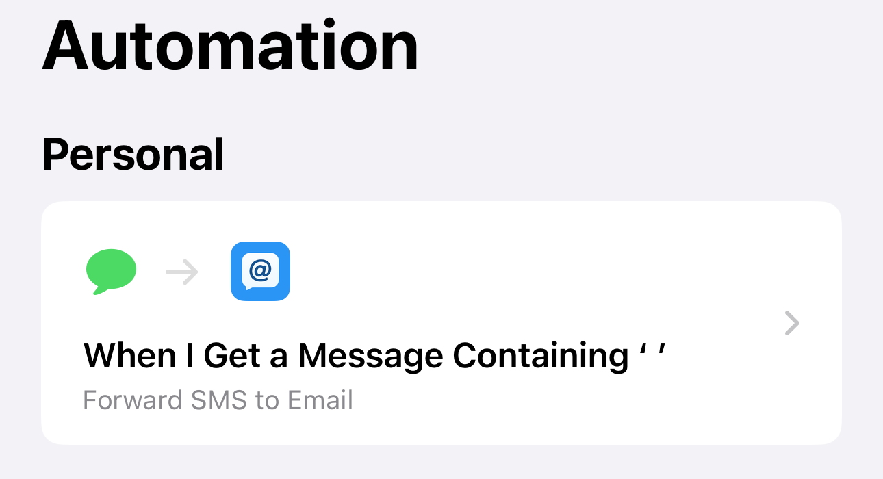 Final configured automation