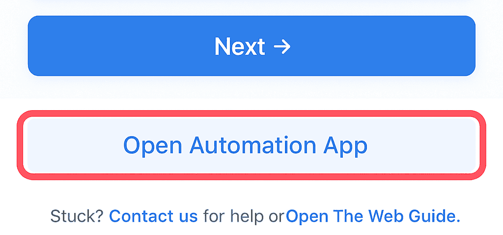 Shortcuts app Automation tab