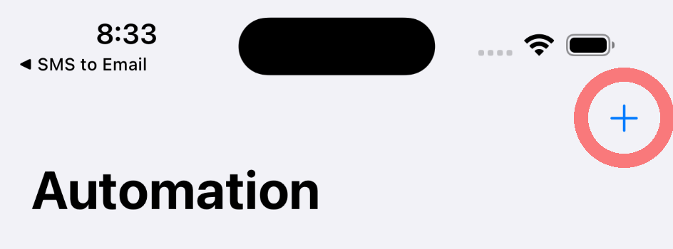 New Automation button